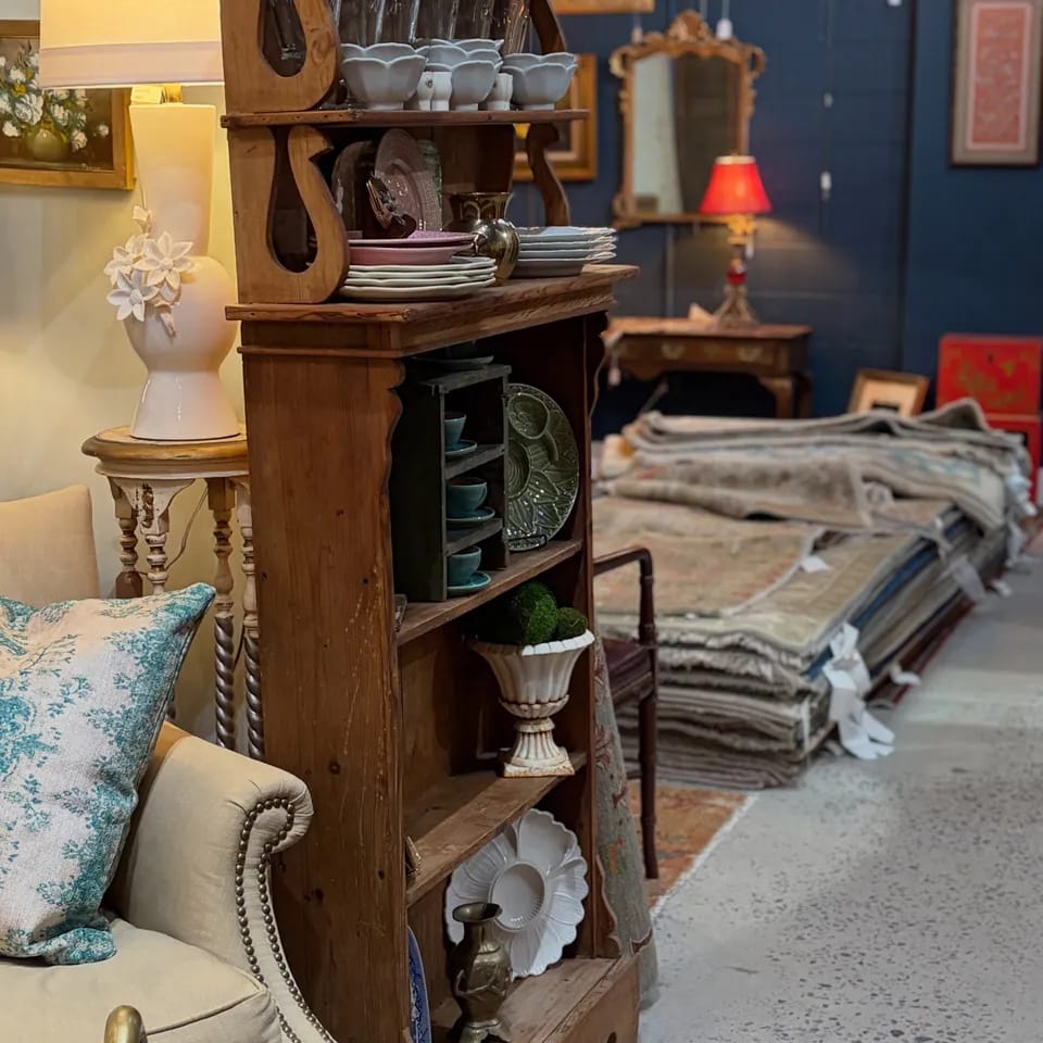 Antique European Pine Pantry Shelf image