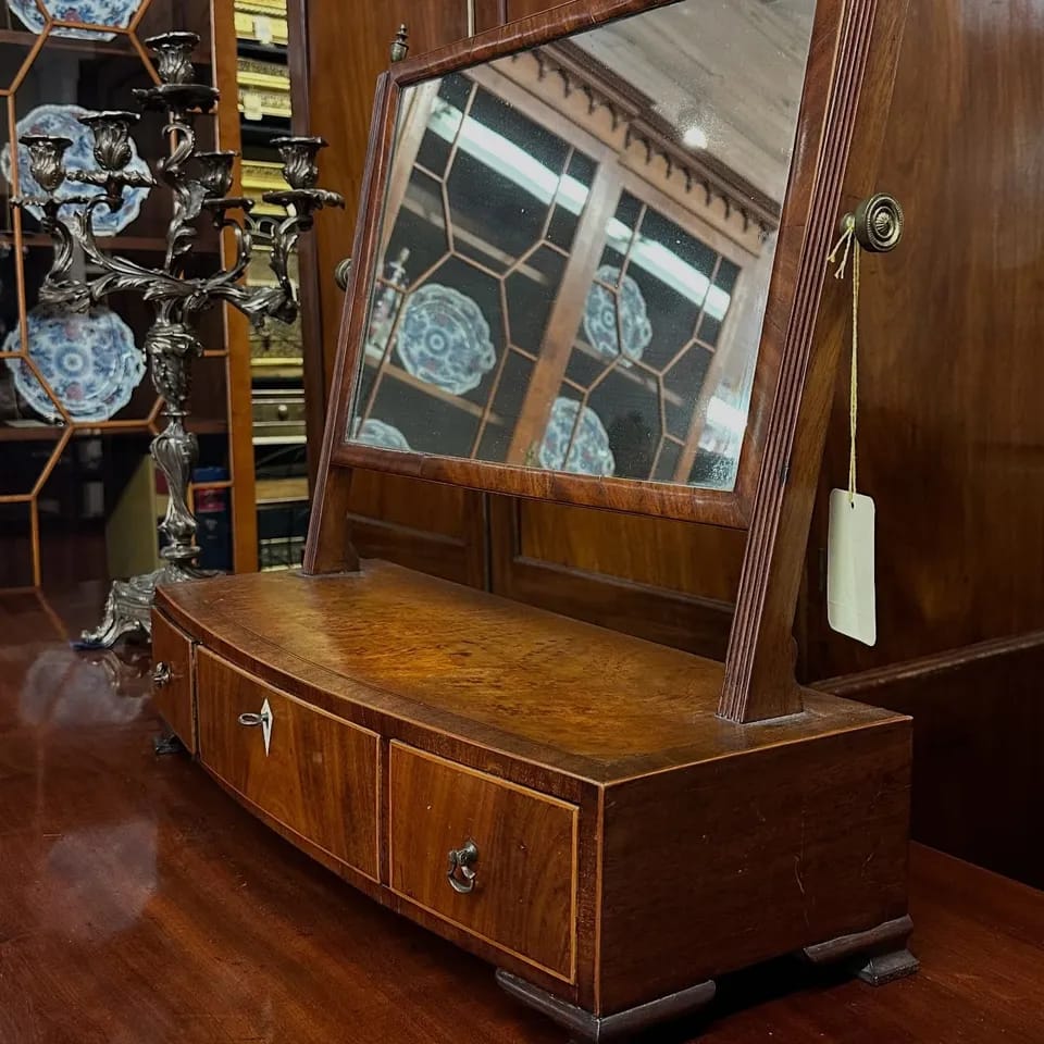Antique Dressing Mirror with Drawer Base image