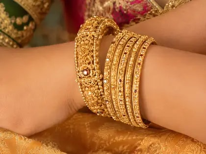 Gold Bangles, Kada & Patla Set