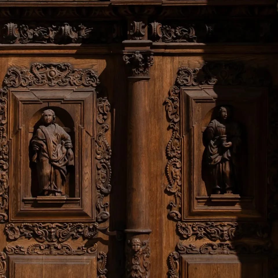 Carved Pine Console image