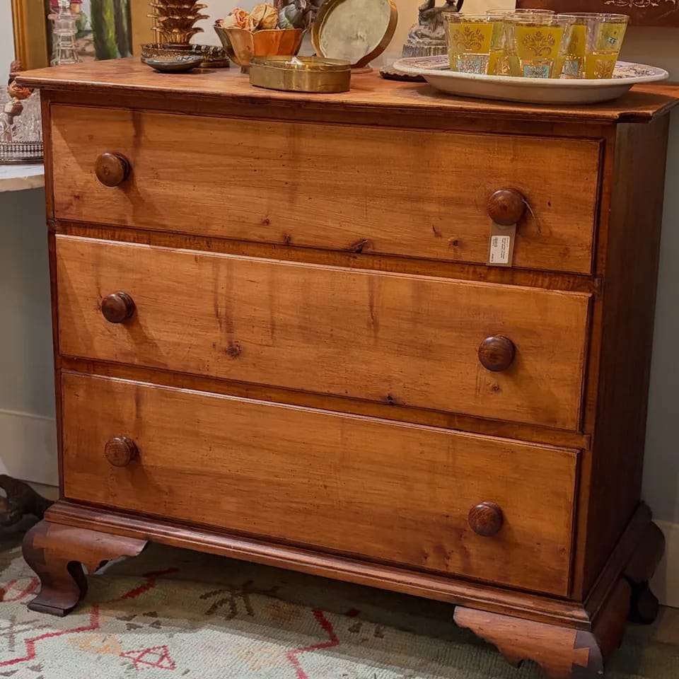 Handcrafted Antique Tiger Maple Dresser image