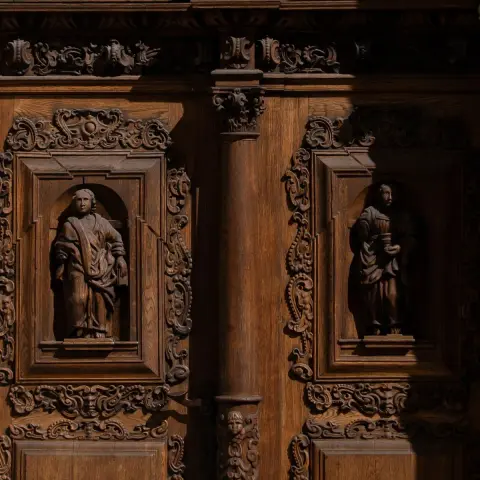 Carved Pine Console