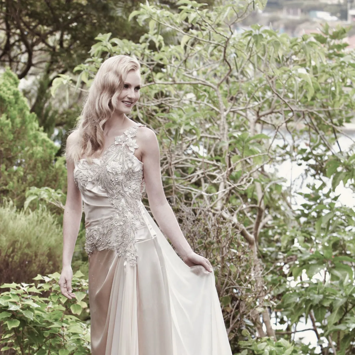 Silk A-Line Bridal Gown image