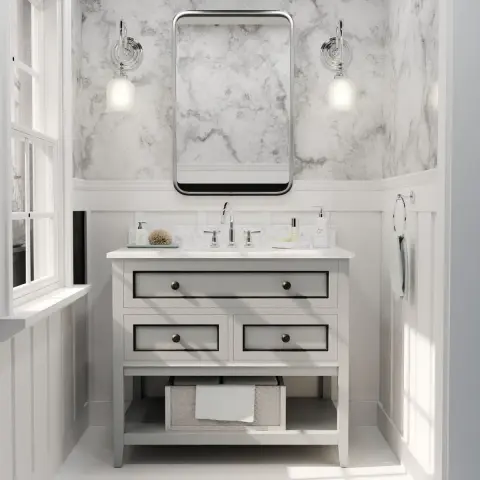 Painted Vanity Cabinet image