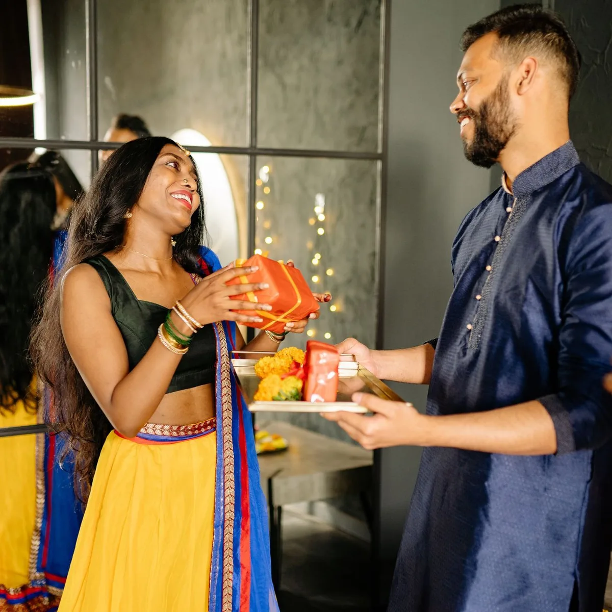 Mehendi Kurta & Skirt Ensemble image