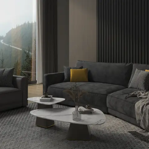Performance-Fabric Sectional